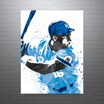 Bo Jackson Kansas City Royals Baseball Art Poster