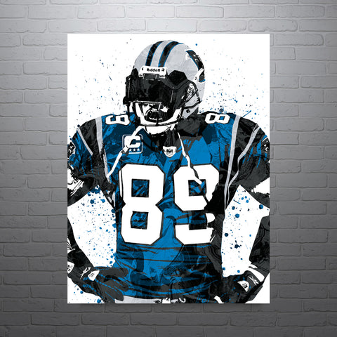 Steve Smith Carolina Panthers Football Art Poster