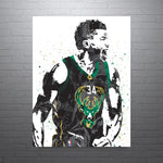 Giannis Antetokounmpo Scream Milwaukee Bucks Basketball Art Poster