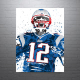 Tom Brady New England Patriots Football Art Poster