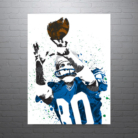 Steve Largent Seattle Seahawks Football Art Poster