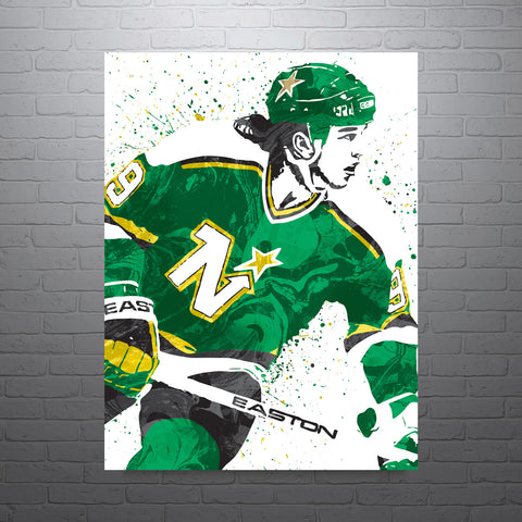 Mike Modano Minnesota North Stars Hockey Art Poster