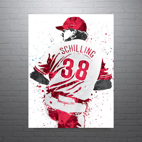 Curt Schilling Philadelphia Phillies Baseball Art Poster