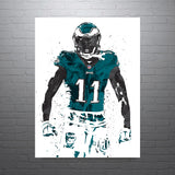 AJ Brown Philadelphia Eagles Football Art Poster