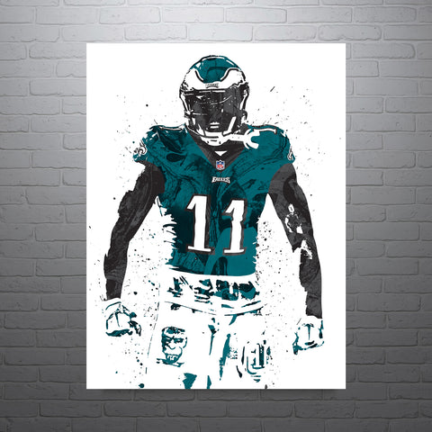 AJ Brown Philadelphia Eagles Football Art Poster