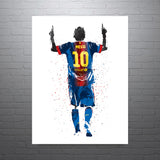 Lionel Messi Goal FC Barcelona Soccer Futbol Art Poster