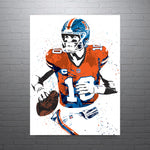 Bo Nix Denver Broncos Football Art Poster