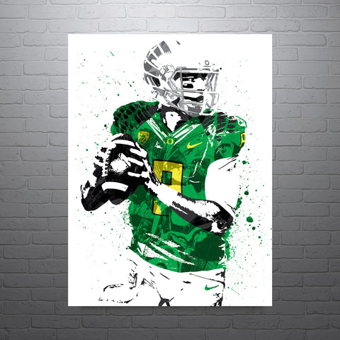 Marcus Mariota Oregon Ducks NCAA College Art Poster