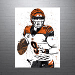 Joe Burrow Cincinnati Bengals Football Art Poster