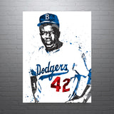 Jackie Robinson Los Angeles Dodgers Baseball Art Poster