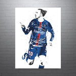 Zlatan Ibrahimović PSG Soccer Futbol Art Poster