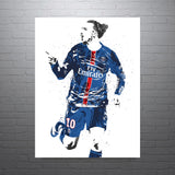 Zlatan Ibrahimović PSG Soccer Futbol Art Poster