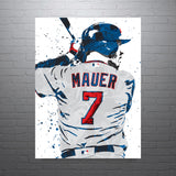 Joe Mauer Minnesota Twins Baseball Art Poster