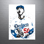 Mookie Betts Los Angeles Dodgers Baseball Art Poster