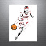 Allen Iverson Philadelphia 76ers Basketball Art Poster