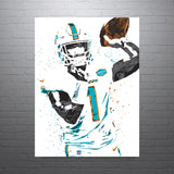 Tua Tagovailoa Miami Dolphins Football Art Poster