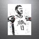 Paul George Los Angeles Clippers Basketball Art Poster