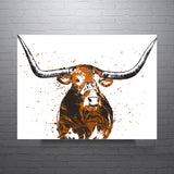 Texas Longhorns Bevo NCAA College Art Poster