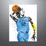 Ja Morant Memphis Grizzlies Basketball Art Poster