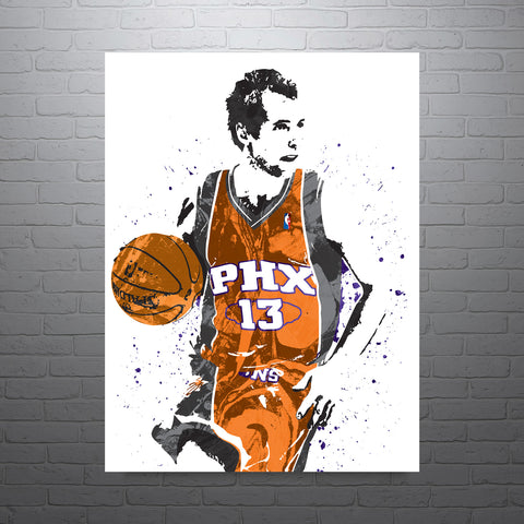 Steve Nash Phoenix Suns Basketball Art Poster