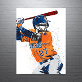 Jose Altuve Houston Astros Baseball Art Poster