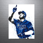 Randy Arozarena Tampa Bay Rays Baseball Art Poster