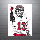 Mike Evans Tampa Bay Bucs Football Art Poster