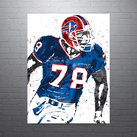 Bruce Smith Buffalo Bills Football Art Poster
