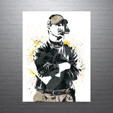 Bill Cowher Pittsburgh Steelers Football Art Poster