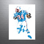 Earl Campbell Houston Oilers Football Art Poster