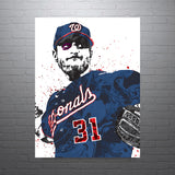 Max Scherzer Washington Nationals Baseball Art Poster