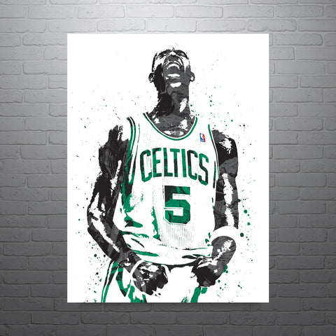 Kevin Garnett Boston Celtics Basketball Art Poster