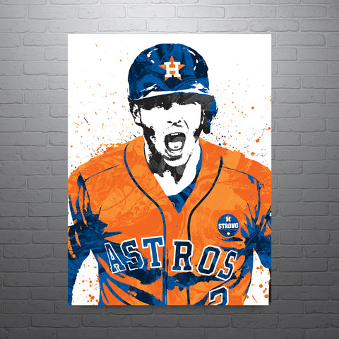 Alex Bregman Houston Astros Baseball Art Poster