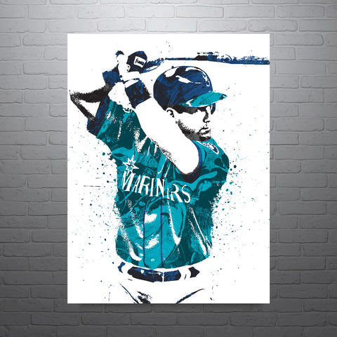 Edgar Martinez Seattle Mariners Baseball Art Poster