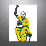 Pele Brazil Soccer Futbol Art Poster