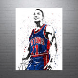 Isiah Thomas Detroit Pistons Basketball Art Poster