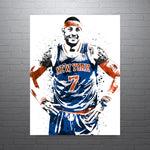 Carmelo Anthony New York Knicks Basketball Art Poster