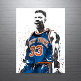 Patrick Ewing New York Knicks Basketball Art Poster