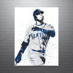 Ken Griffey Jr Seattle Mariners Baseball Art Poster