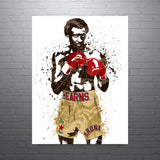 Thomas "Hitman" Hearns Boxing Art Poster