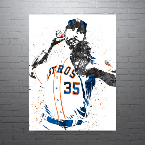 Justin Verlander Houston Astros Baseball Art Poster