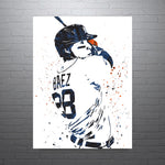 Javier Báez Detroit Tigers Baseball Art Poster