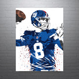 Daniel Jones New York Giants Football Art Poster