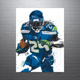 Marshawn Lynch Seattle Seahawks Football Art Poster