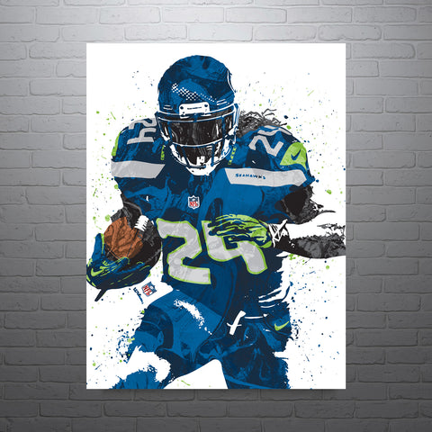 Marshawn Lynch Seattle Seahawks Football Art Poster