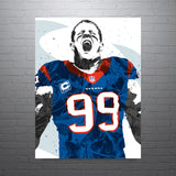 JJ Watt Houston Texans Football Art Poster