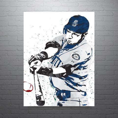 Ichiro Suzuki Seattle Mariners Baseball Art Poster