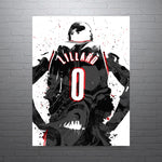 Damian Lillard Portland Trail Blazers Basketball Art Poster