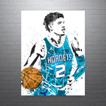 LaMelo Ball Charlotte Hornets Basketball Art Poster