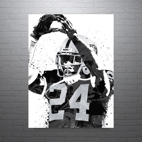 Charles Woodson Las Vegas Raiders Football Art Poster